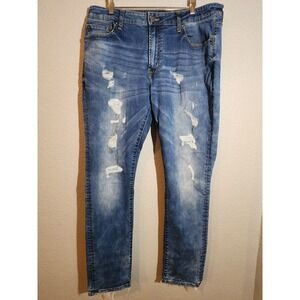 American Eagle Men's Flex Distressed Denim Jeans Size 36x32 Hipster Grunge